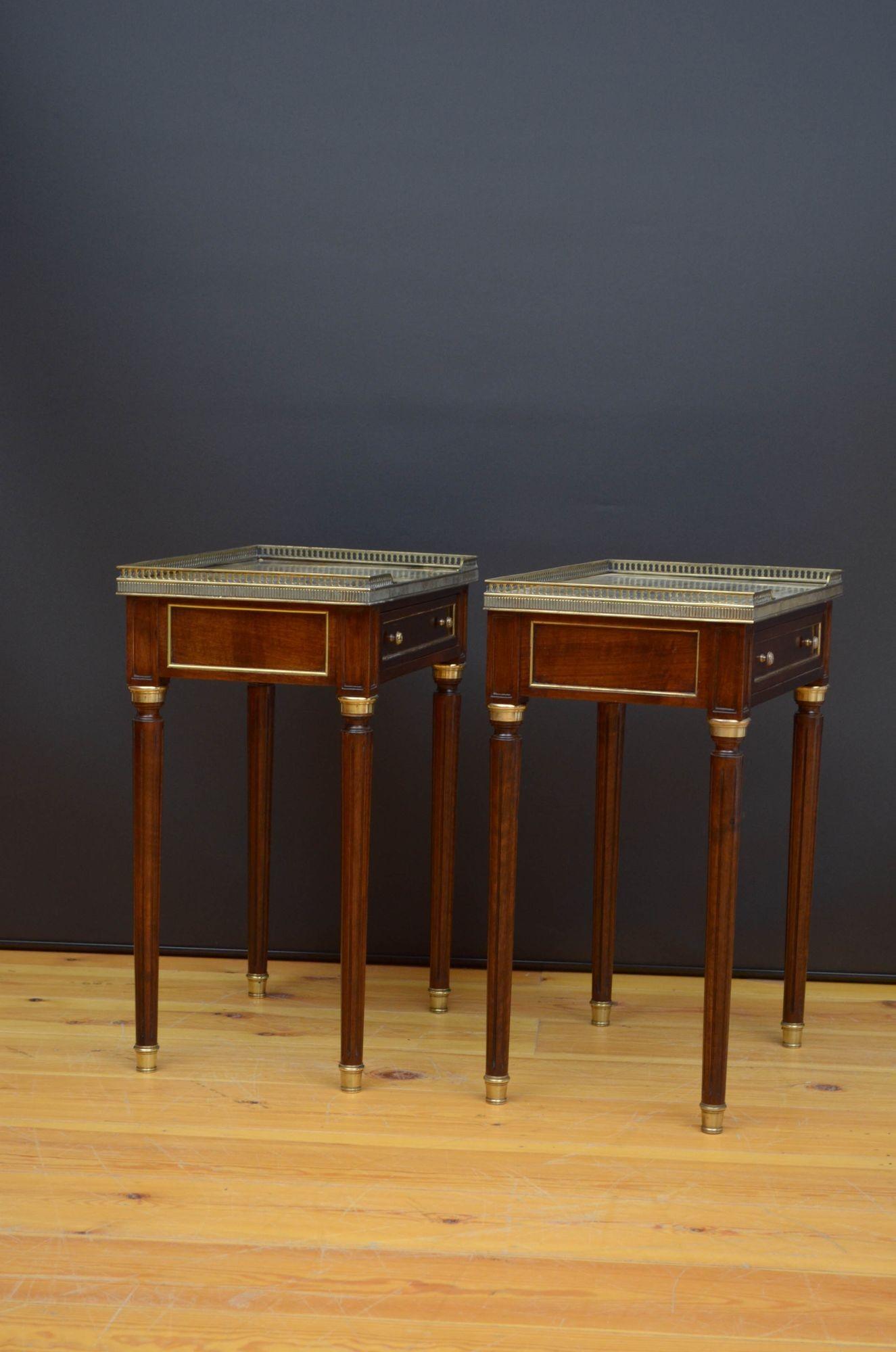 Pair of Decorative Marble Top Tables For Sale 5