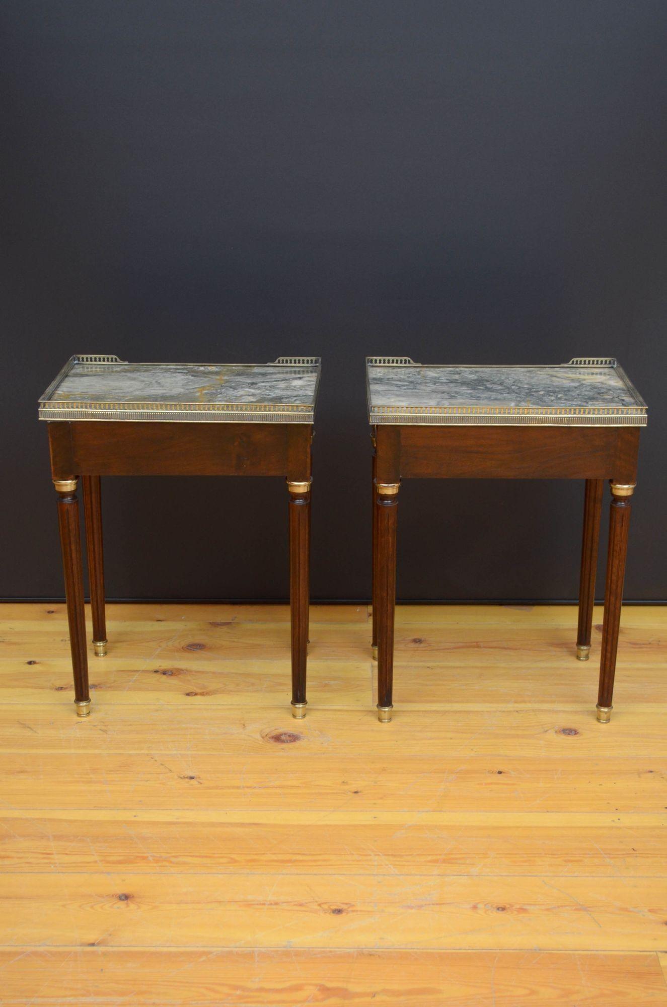 Pair of Decorative Marble Top Tables For Sale 7