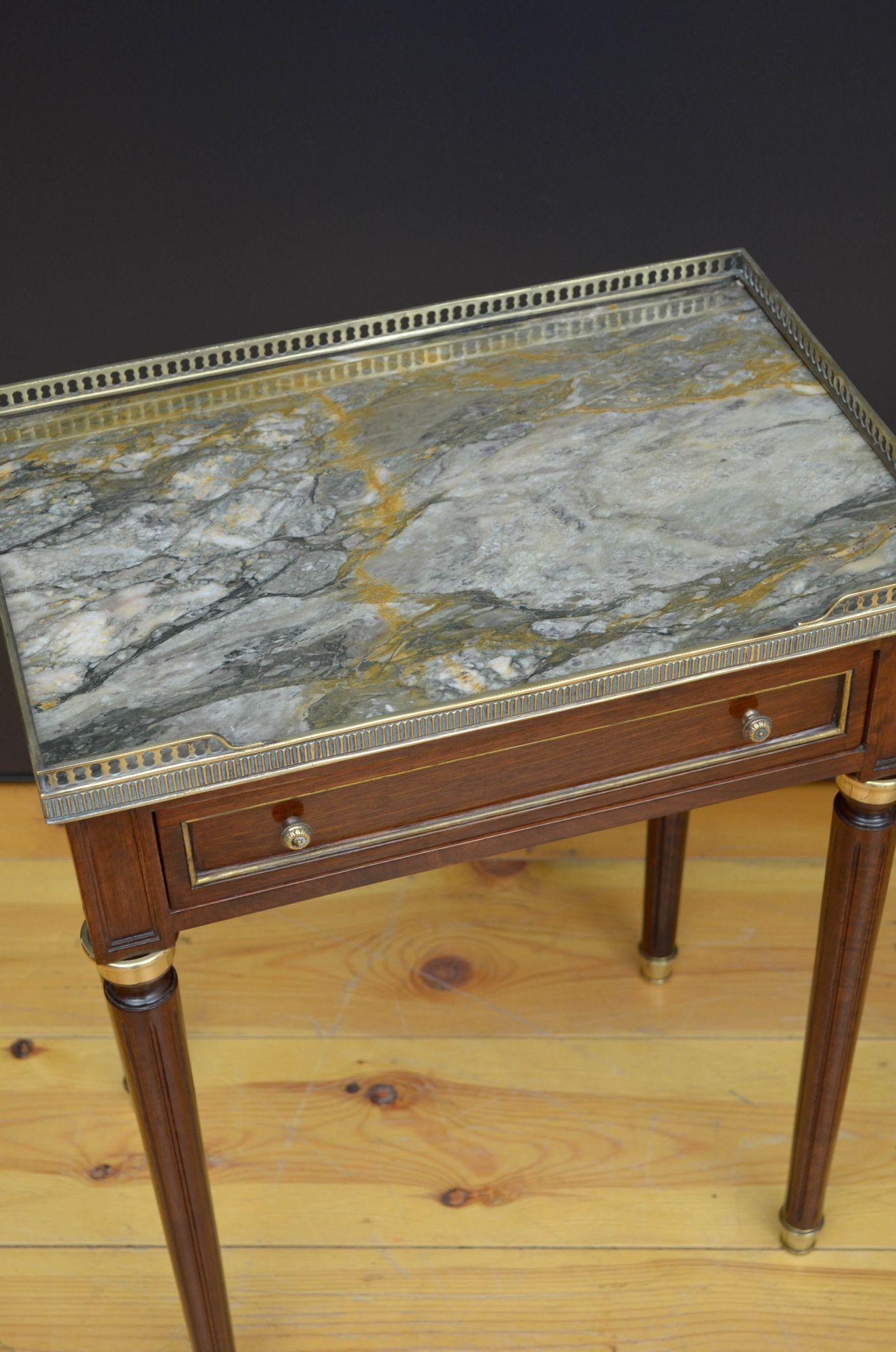 Pair of Decorative Marble Top Tables In Good Condition For Sale In Whaley Bridge, GB