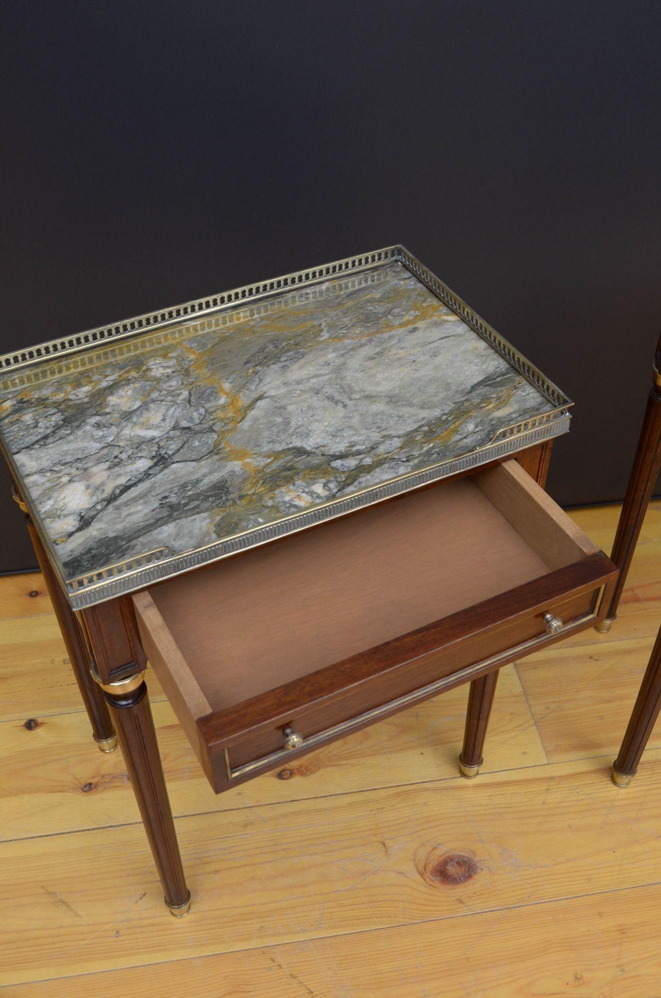 20th Century Pair of Decorative Marble Top Tables For Sale