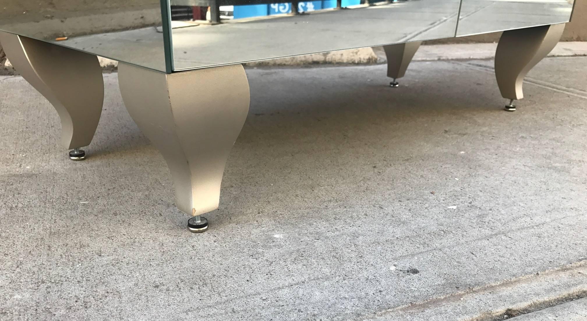 Pair of Decorative Mirrored Cabinets For Sale 1