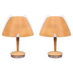 Paire de lampes de table décoratives modernistes