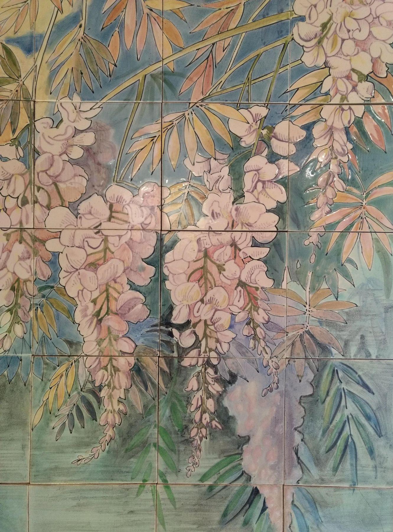 20th Century Pair of Decorative Panels with Japanese Decoration, Helman, Belgium, circa 1900 For Sale