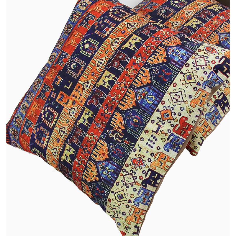 Kilim Pair of Decorative Persian Accent Pillow with Down Filling For Sale