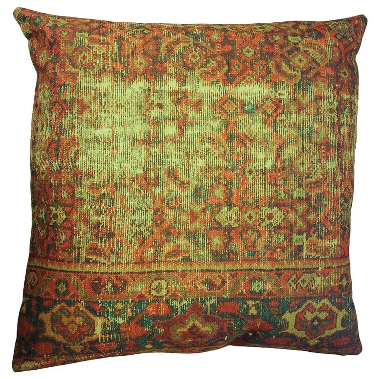 Pair Of Decorative Persian Accent Pillow With Down Filling For