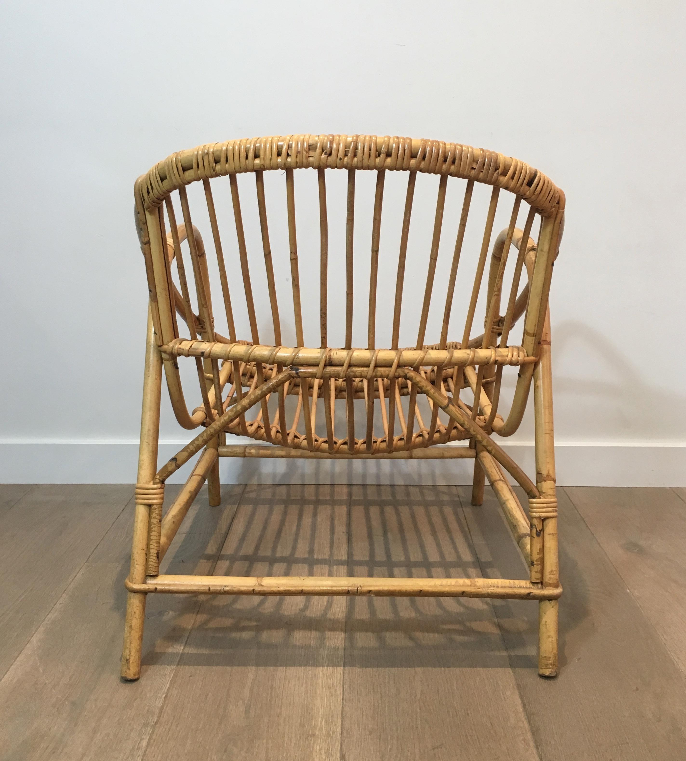 Pair of Decorative Rattan Armchairs, French, circa 1970 6