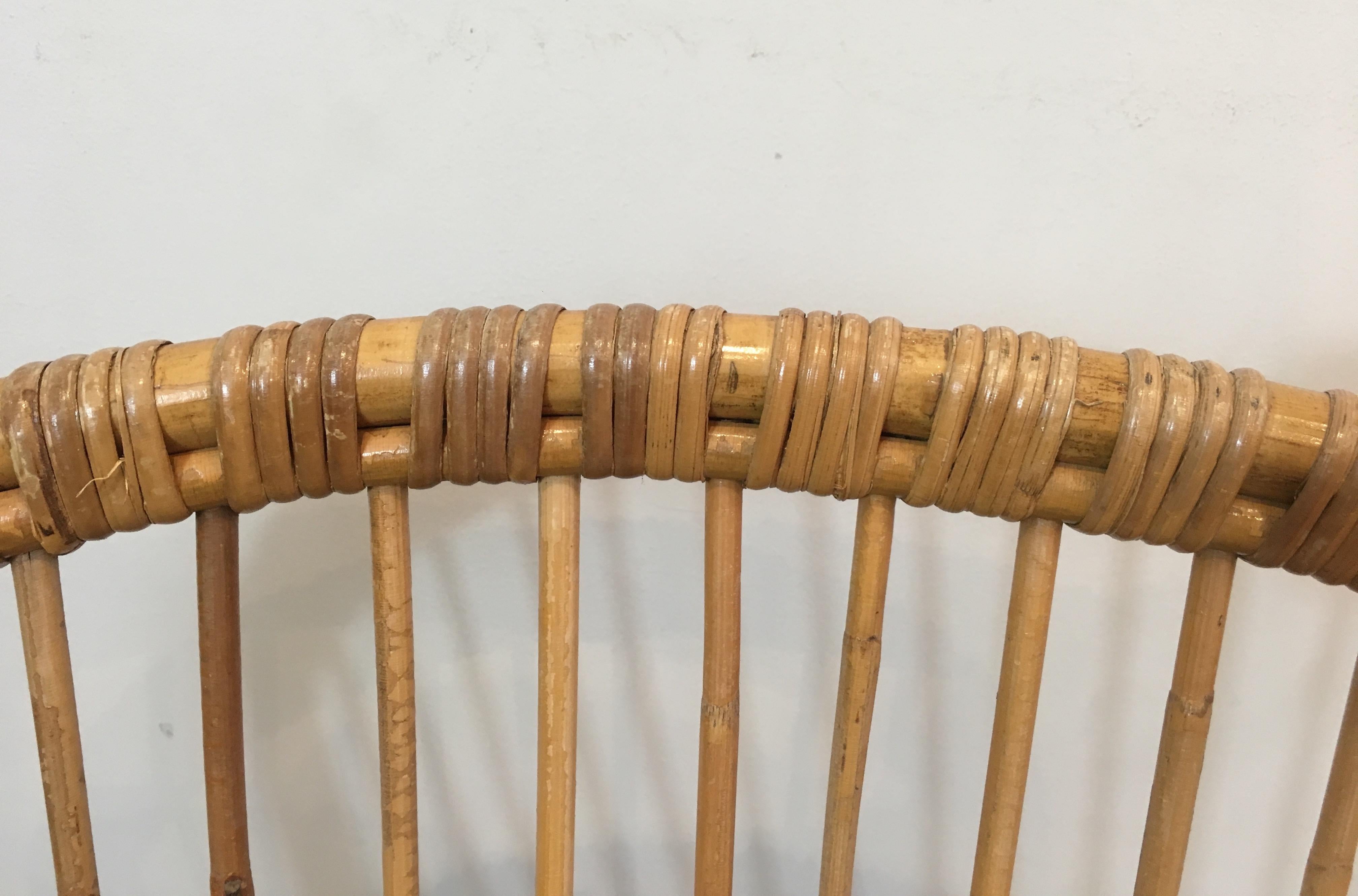 Pair of Decorative Rattan Armchairs, French, circa 1970 8