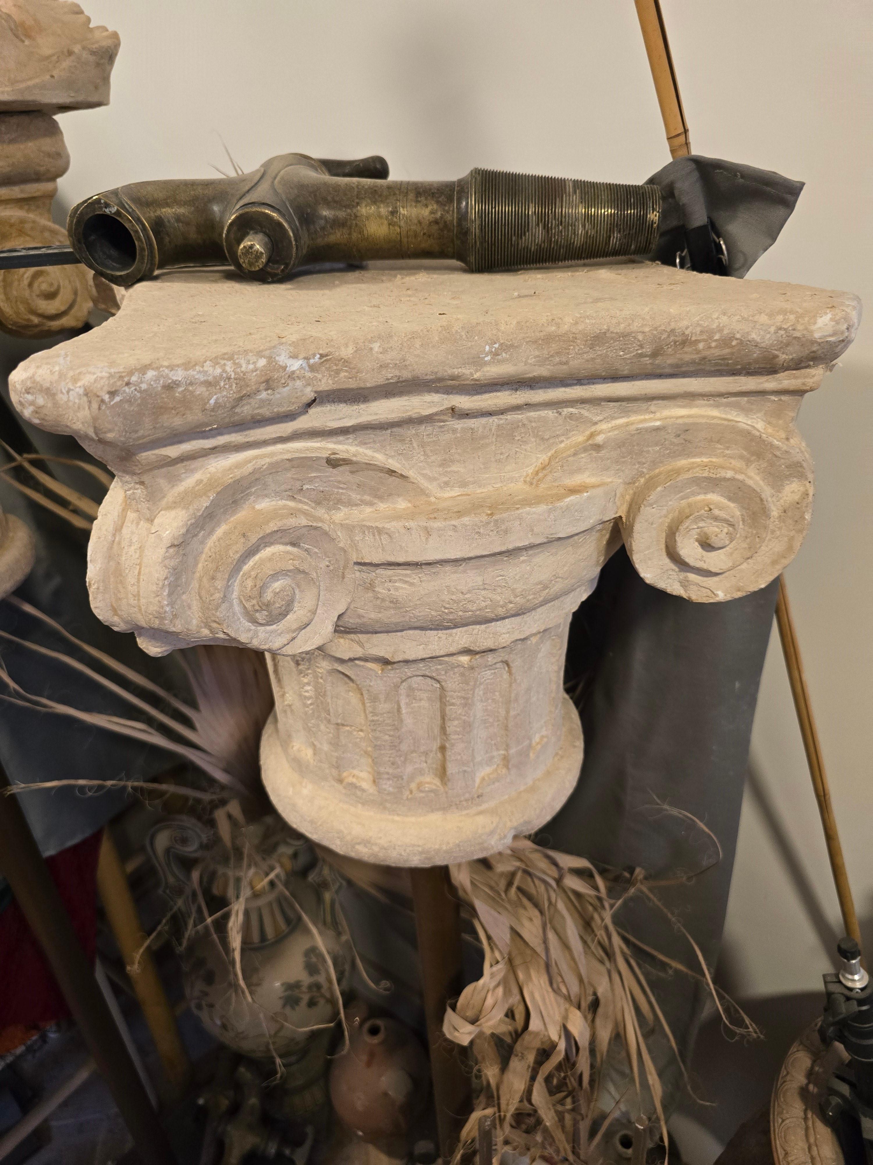 Pair of Decorative Romanesque Capitals in Terracotta – 1950s For Sale 2