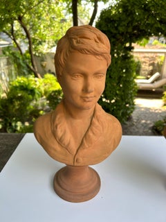 Pair Of Terracotta Busts of Boy and Girl