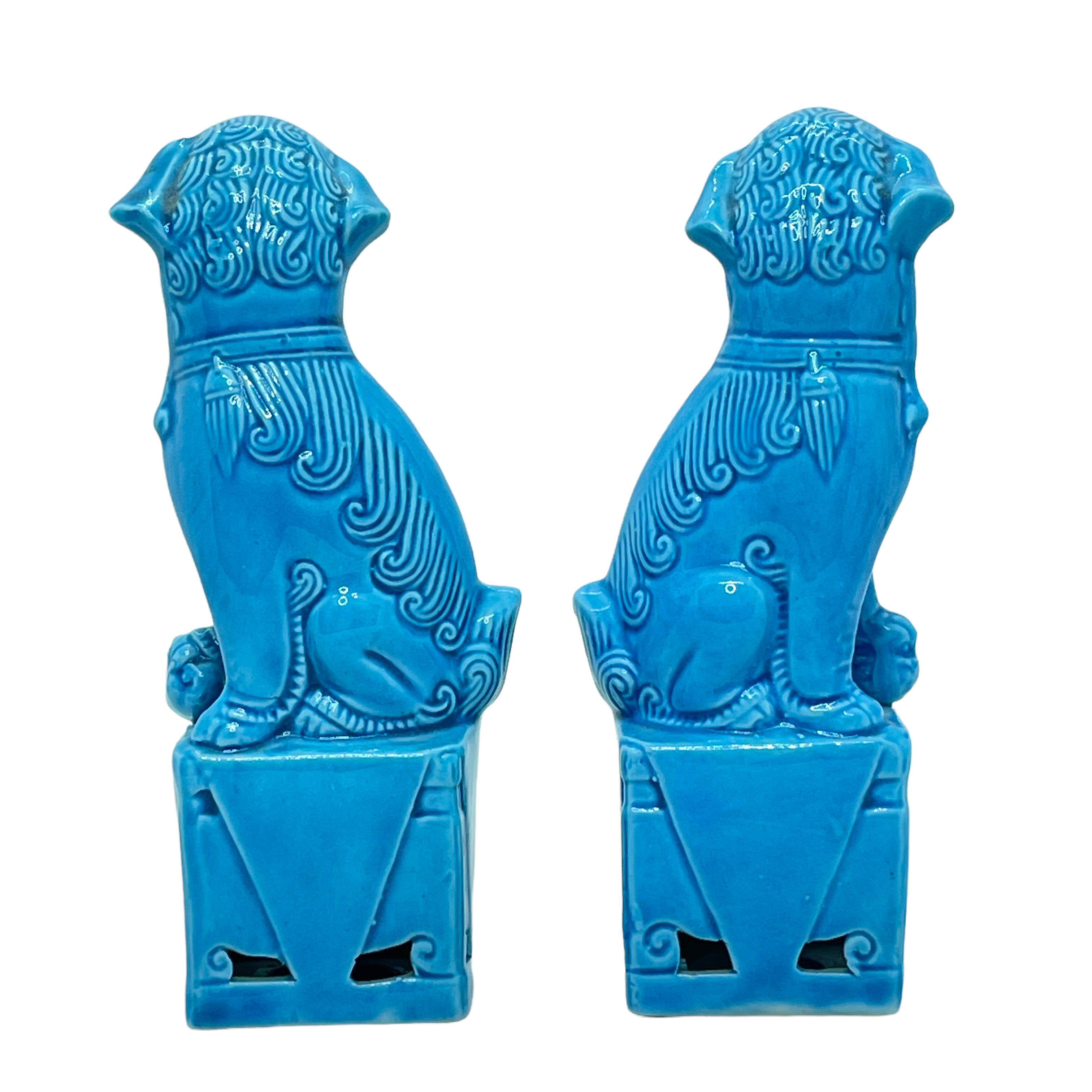 turquoise foo dogs
