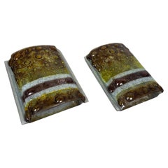 Pair of Decorative Wall Sconces - Murano Glass - 1970s