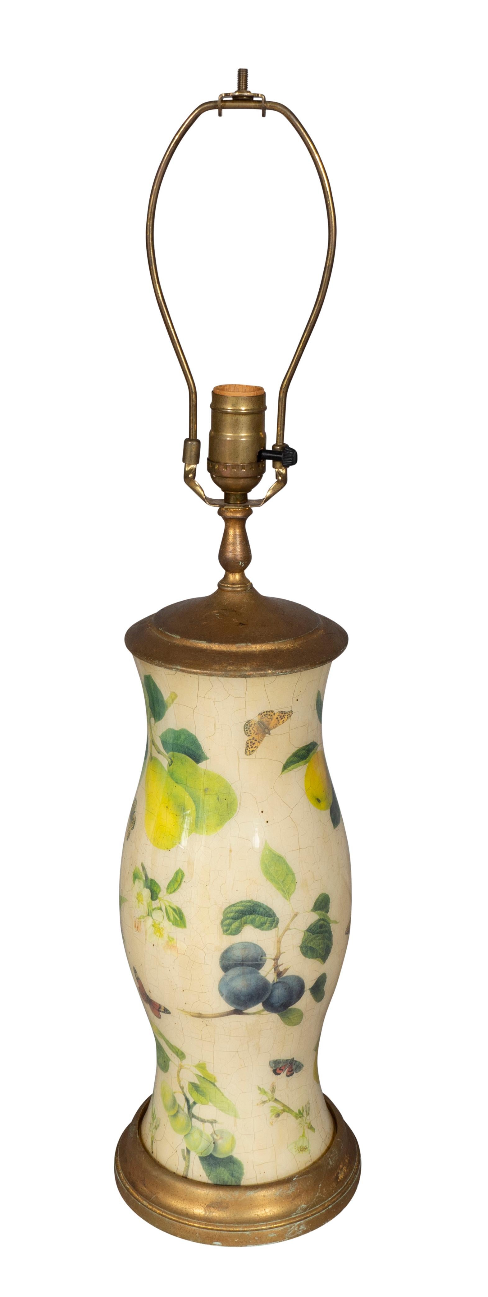 American Pair of Decoupage Table Lamps