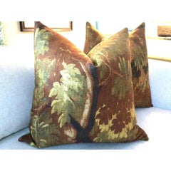 Pair of Dedar Schwarzwald in Automne 22" Down Filled Pillows