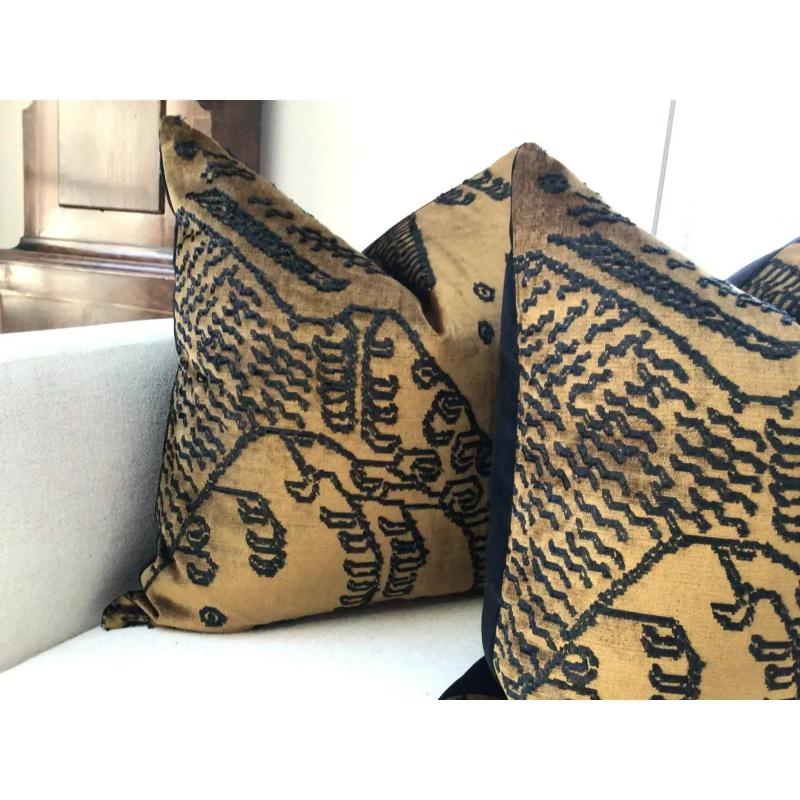 Americano Coppia di cuscini Dedar Tiger Mountain in 