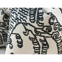 Pair of Dedar Tiger Mountain in Graphite 22” Luxurious Down Filled Pillows