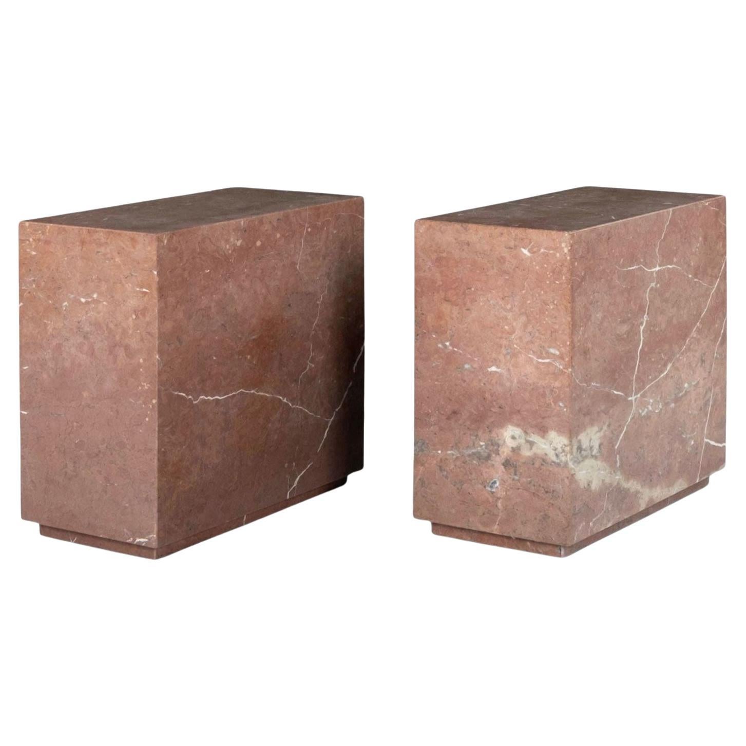Pair of Deep Cube-Shape End Tables