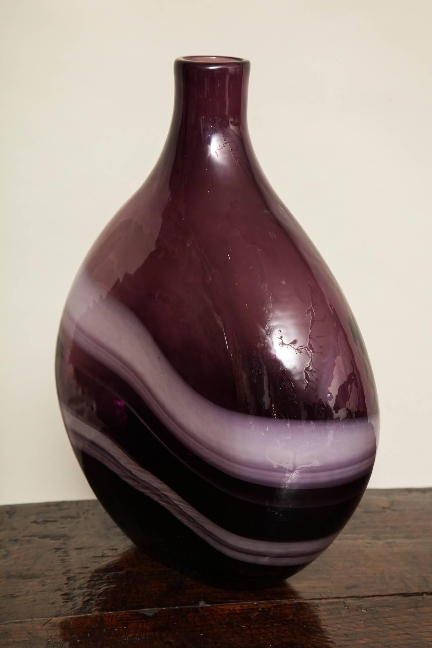 English Deep Purple Vases