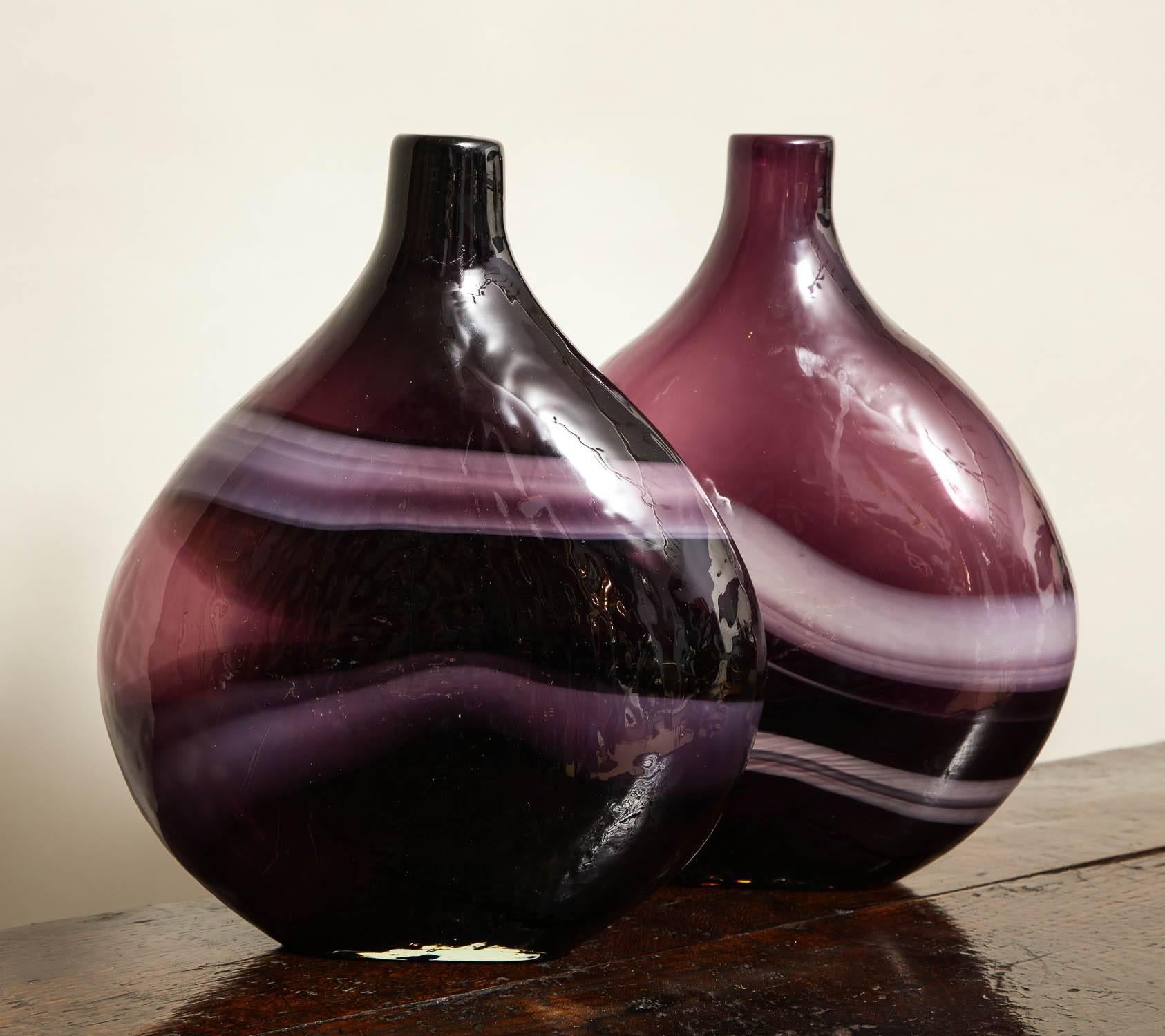 Mid-20th Century Deep Purple Vases