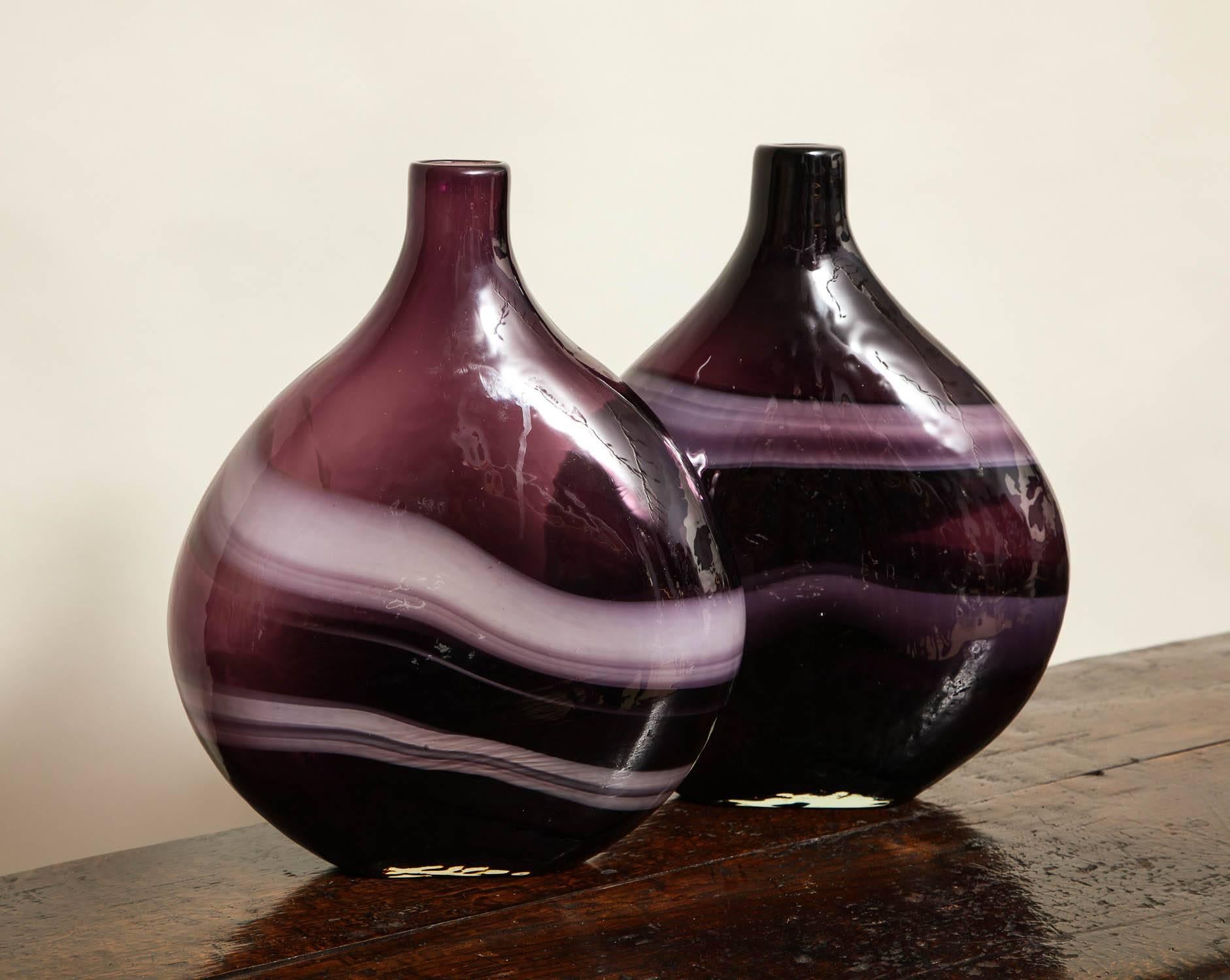 Glass Deep Purple Vases