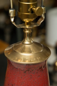 Deep Red Gourd Vases as Table Lamps