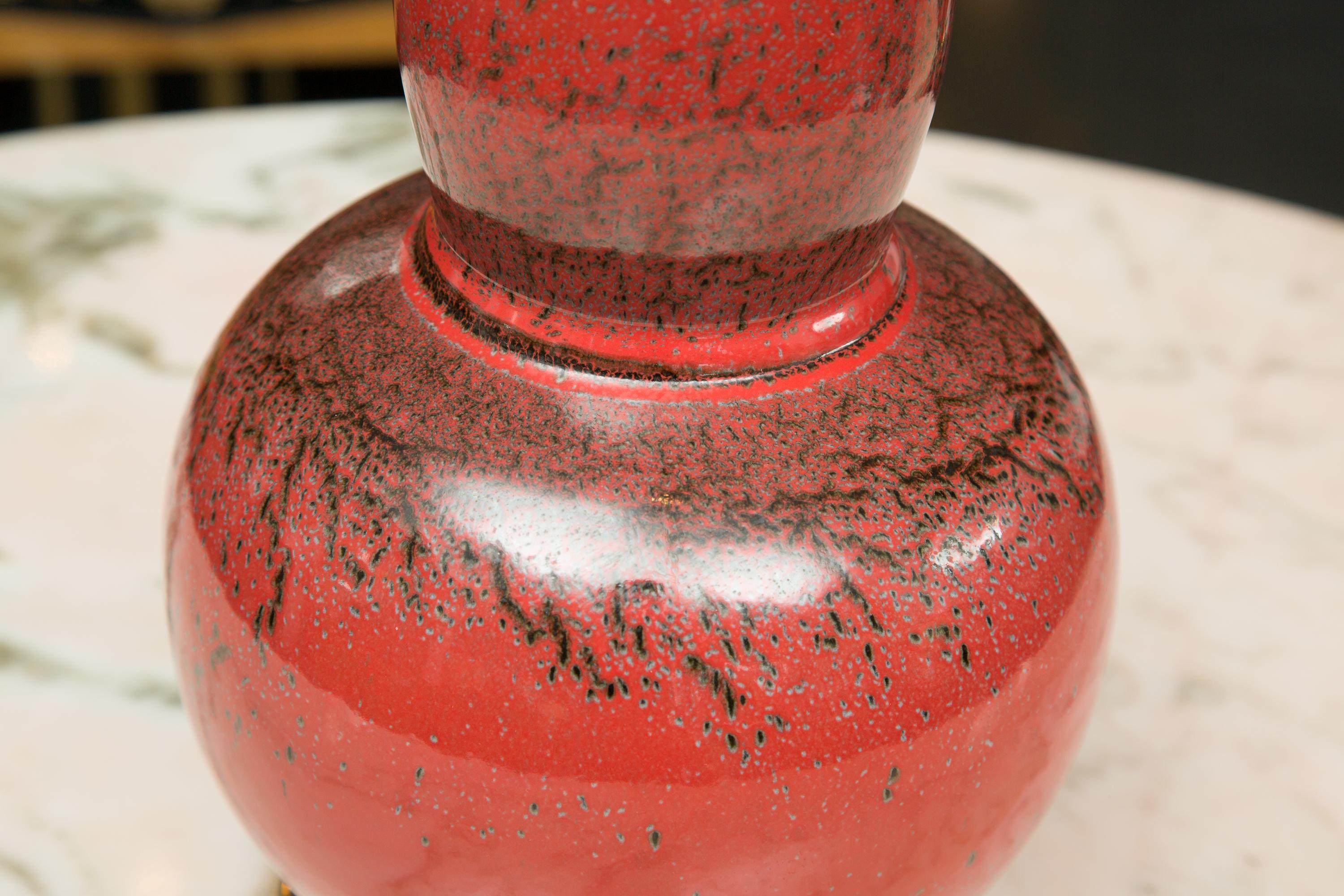 Other Deep Red Gourd Vases as Table Lamps