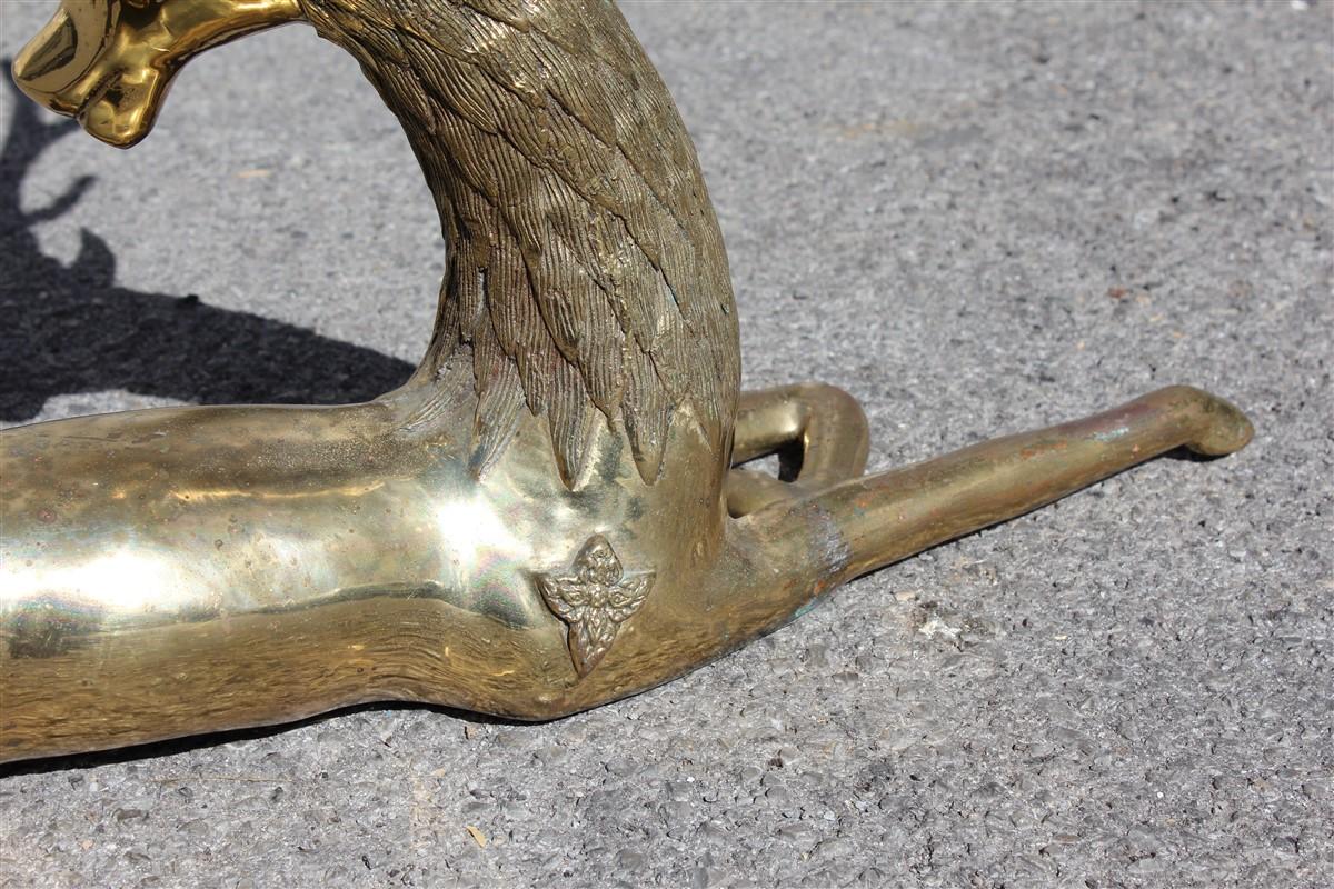 Pair of Deer Sculptures in Solid Midcentury Italian Design Brass Gold 6