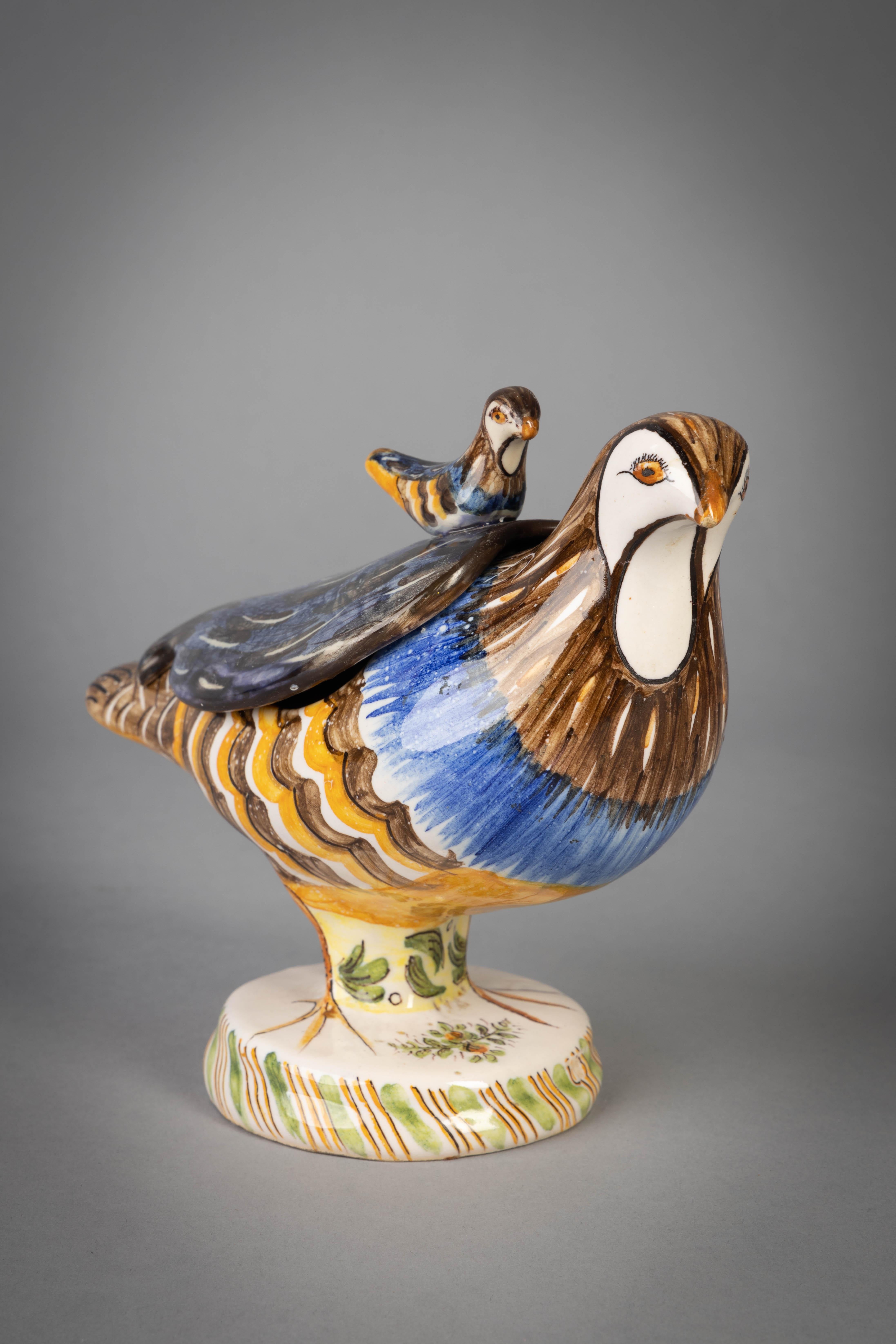 Paar Delfter Vogelkästen:: um 1860 im Zustand „Gut“ im Angebot in New York, NY