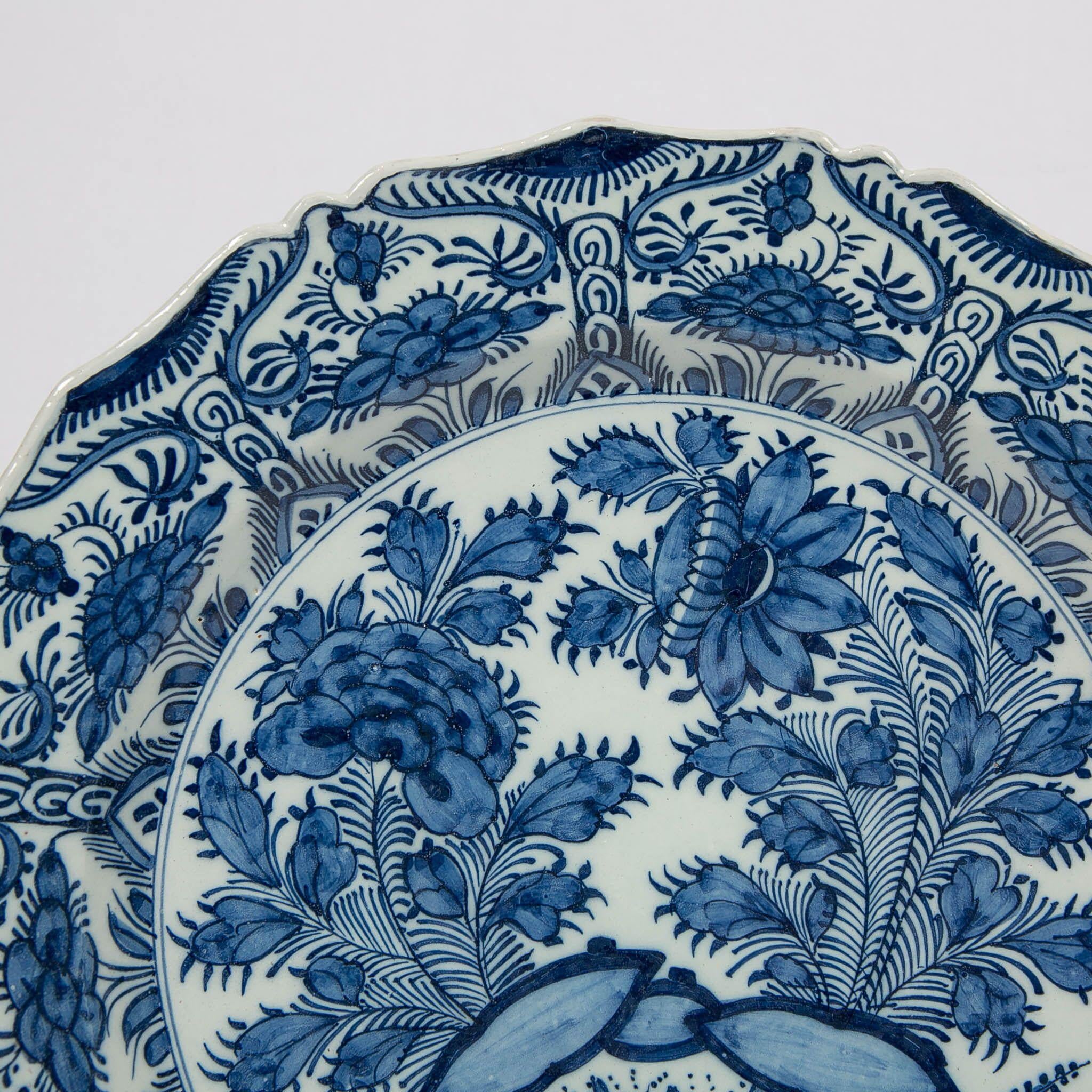 Pair of Delft Blue and White Chargers circa 1770 by De Porceleyn Bijl 
