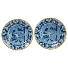 Pair of Delft Blue and White Chargers Made circa 1785