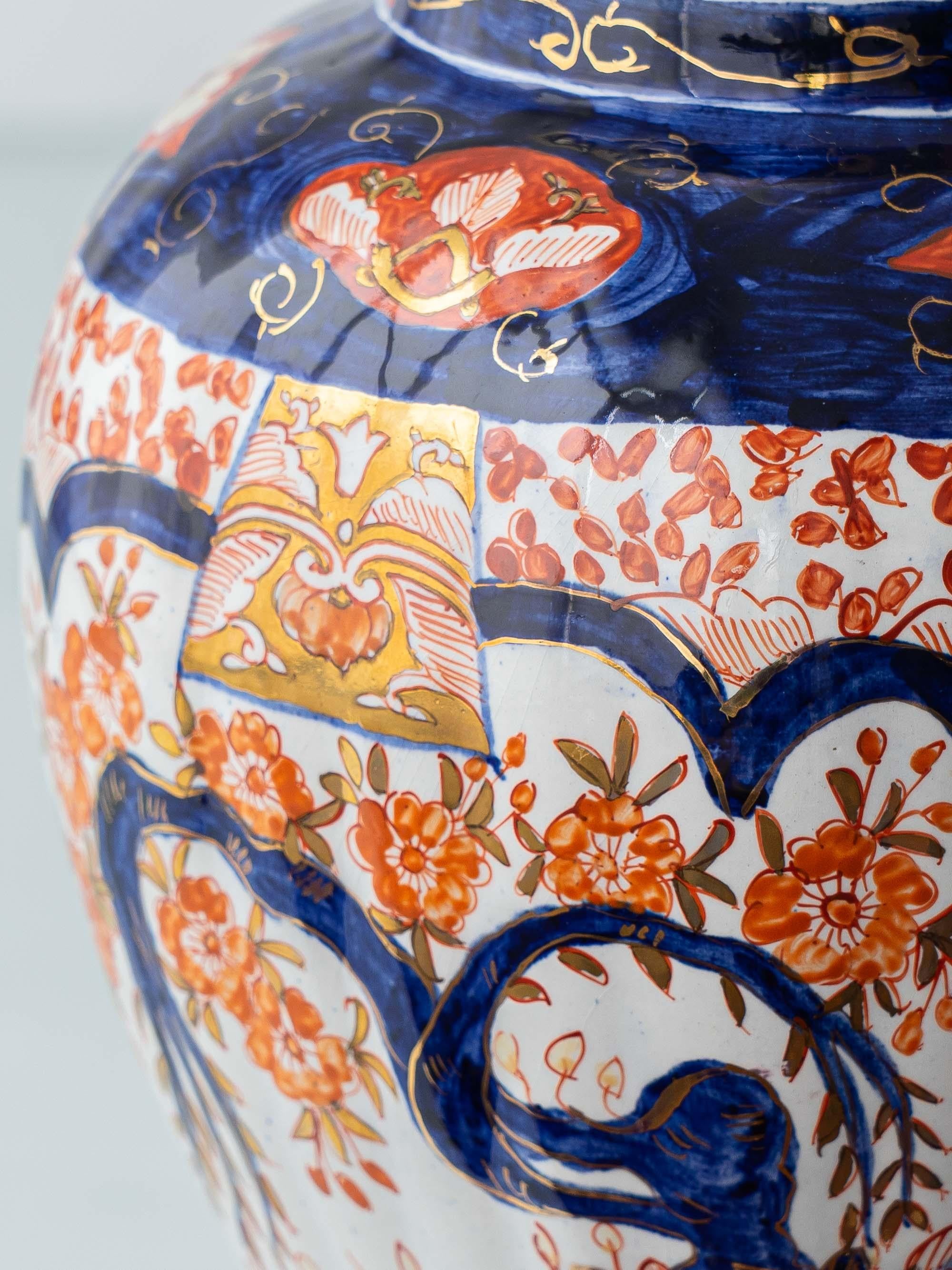 Paire de lampes de table Delft Imari de Jaap Heinen avec abat-jour en impression de blocs japonais en vente 12