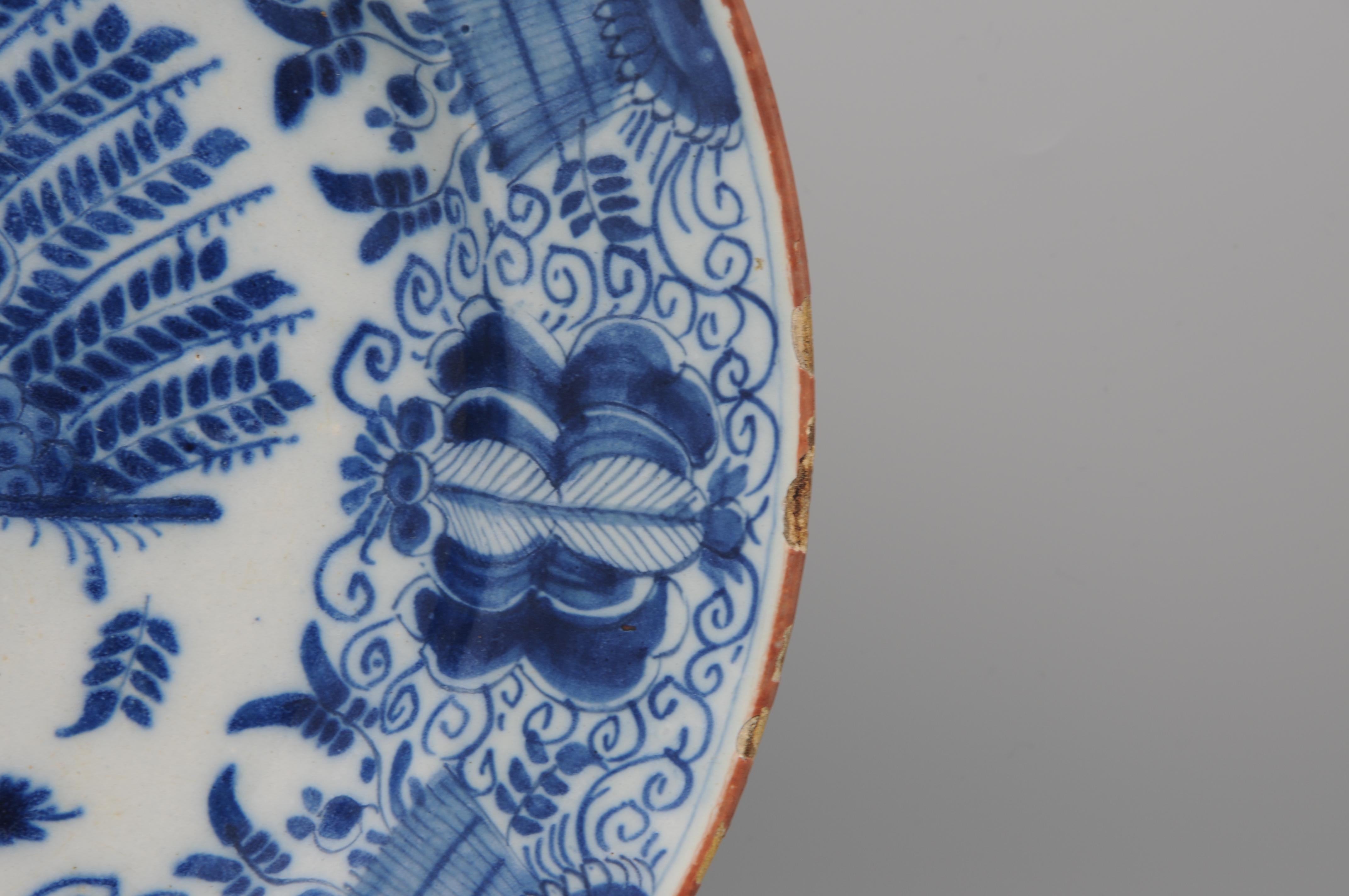 Paire de chargeurs 'Peacock' de Delft par 'De Metale Pot', Pieter Paree - 18ème siècle en vente 3