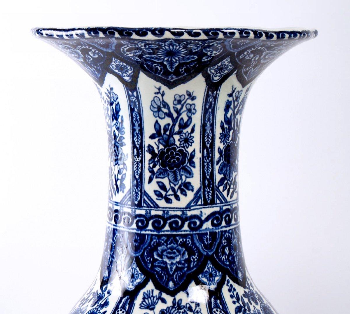European Pair of Delft Royal Sphinx Vase