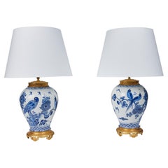 Pair of Delft Vases as Lamps