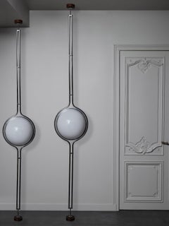 Pair of Delord & Garrault Floor to Ceiling Lamps