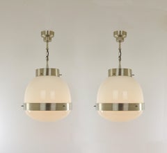 Pair of Delta Pendants by Sergio Mazza for Artemide, 1960s