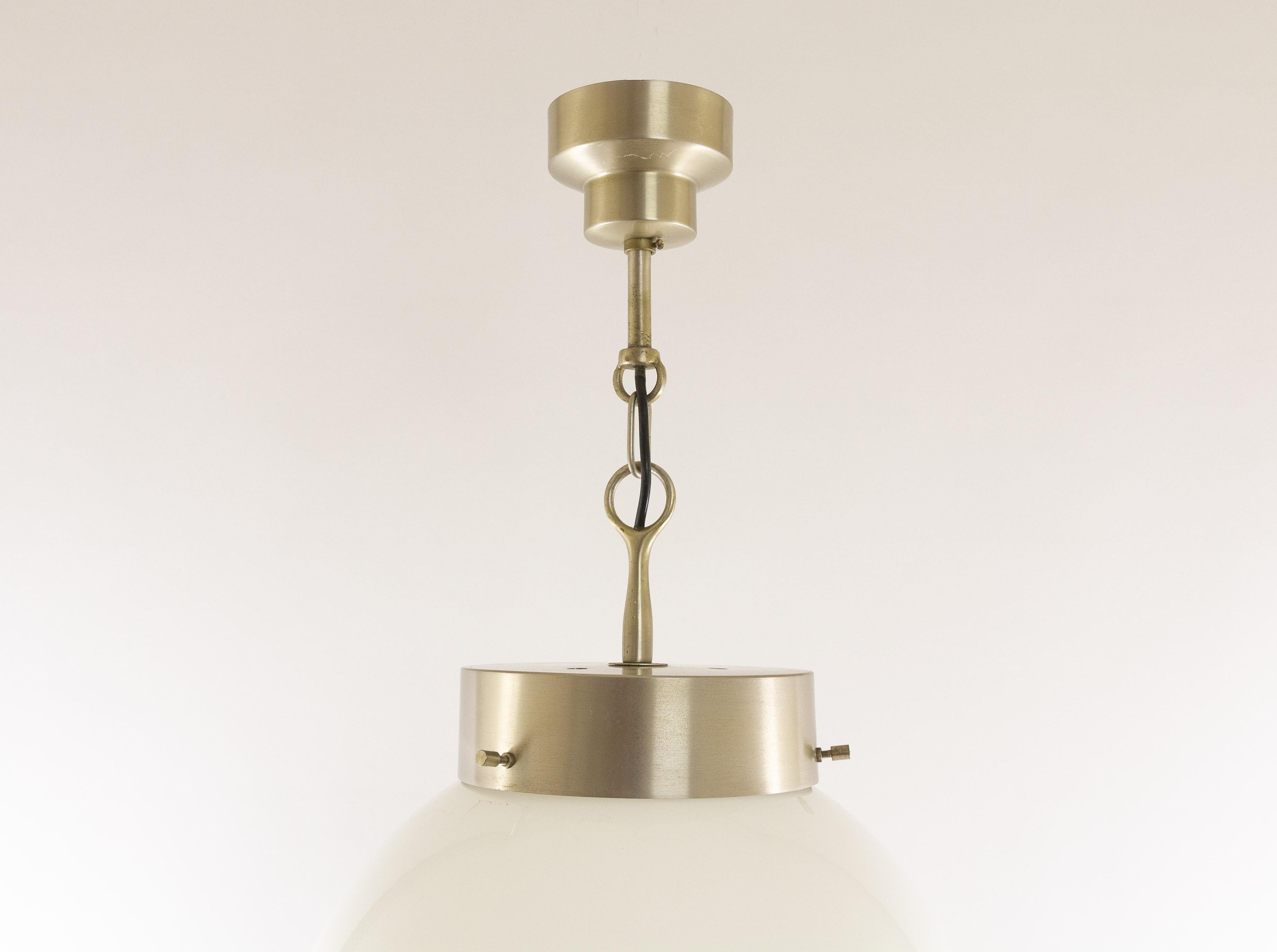Brass Pair of Delta Pendants by Sergio Mazza for Artemide, 1960s For Sale