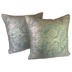 Pair of DeMedici Patterned Fortuny Pillows Pair of DeMedici Patterned Fortuny Pillows