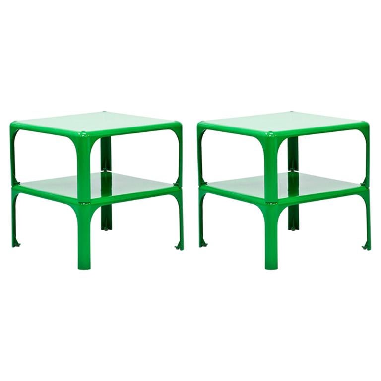 Pair of "Demetrio 45" Stackable Side Tables by Vico Magistretti for Artemide