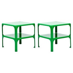 Pair of "Demetrio 45" Stackable Side Tables by Vico Magistretti for Artemide