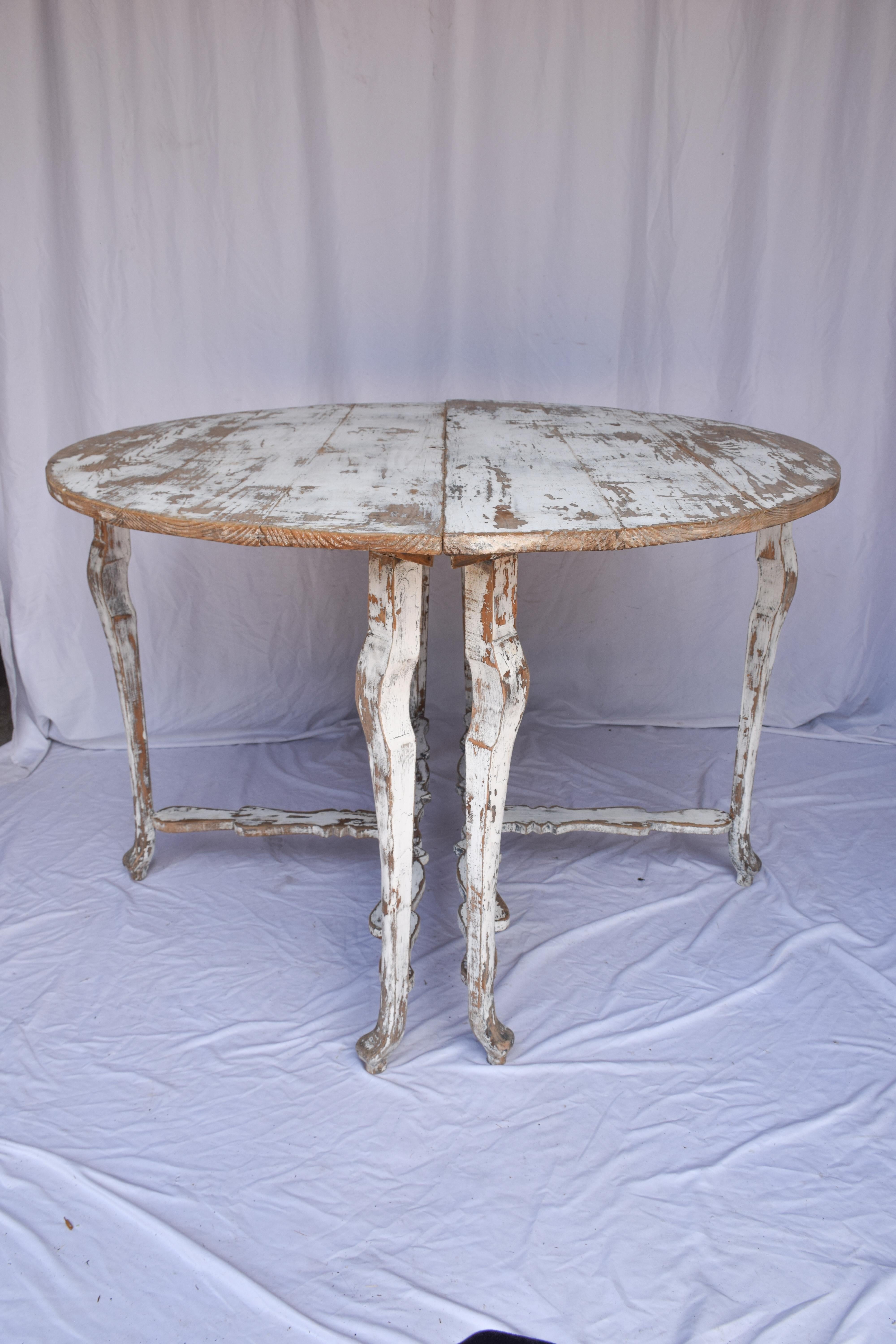 19th Century Pair of Demi Lune Tables For Sale