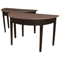 Pair of Demilune Console Tables