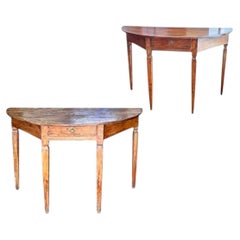 Pair of Demilune Consoles- Circa 1790