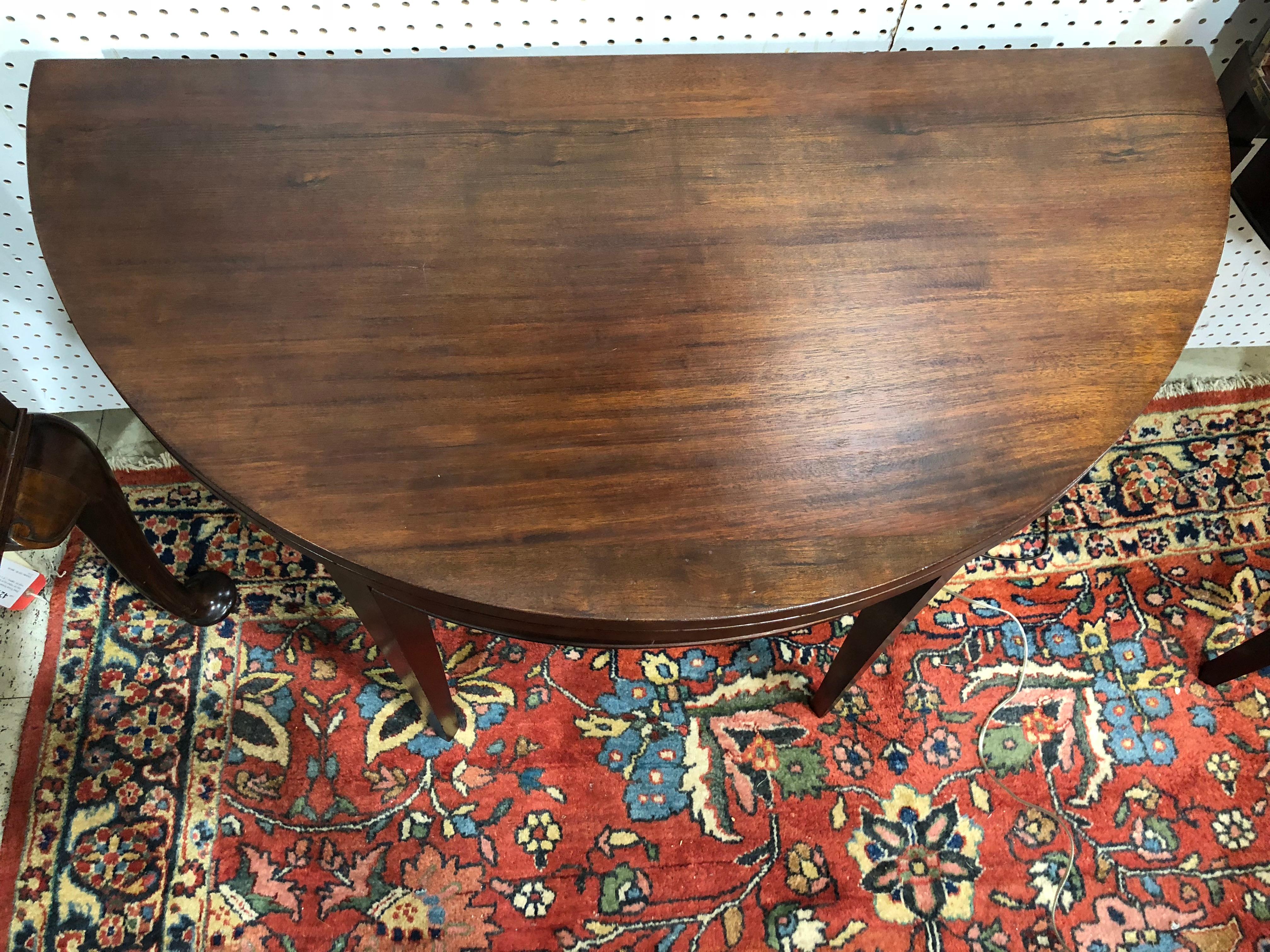 Pair of Demilune Flip Top Tables In Good Condition In Athens, GA