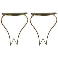 Pair of Demilune Tables by Carlo Enrico Rava