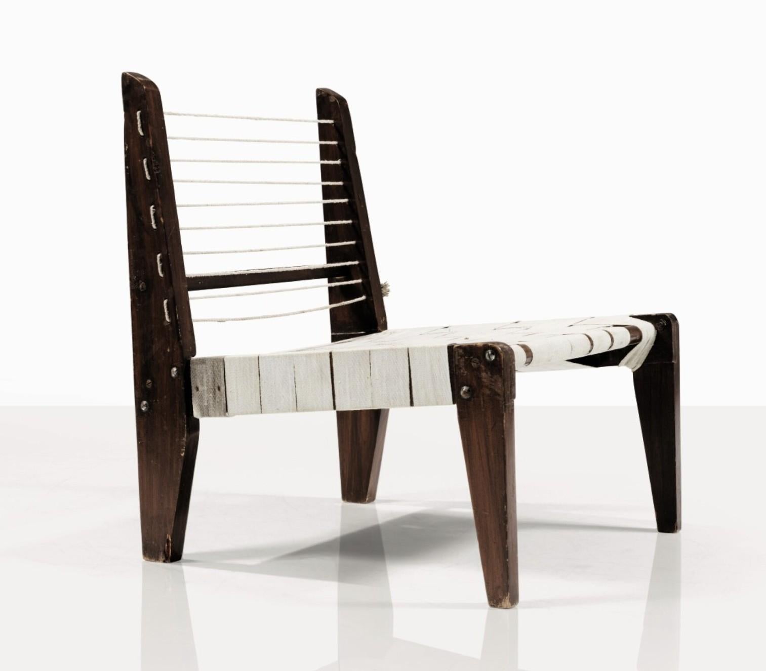 Fait main Paire de chaises montables PJ-SI-08-A de Pierre Jeanneret en vente