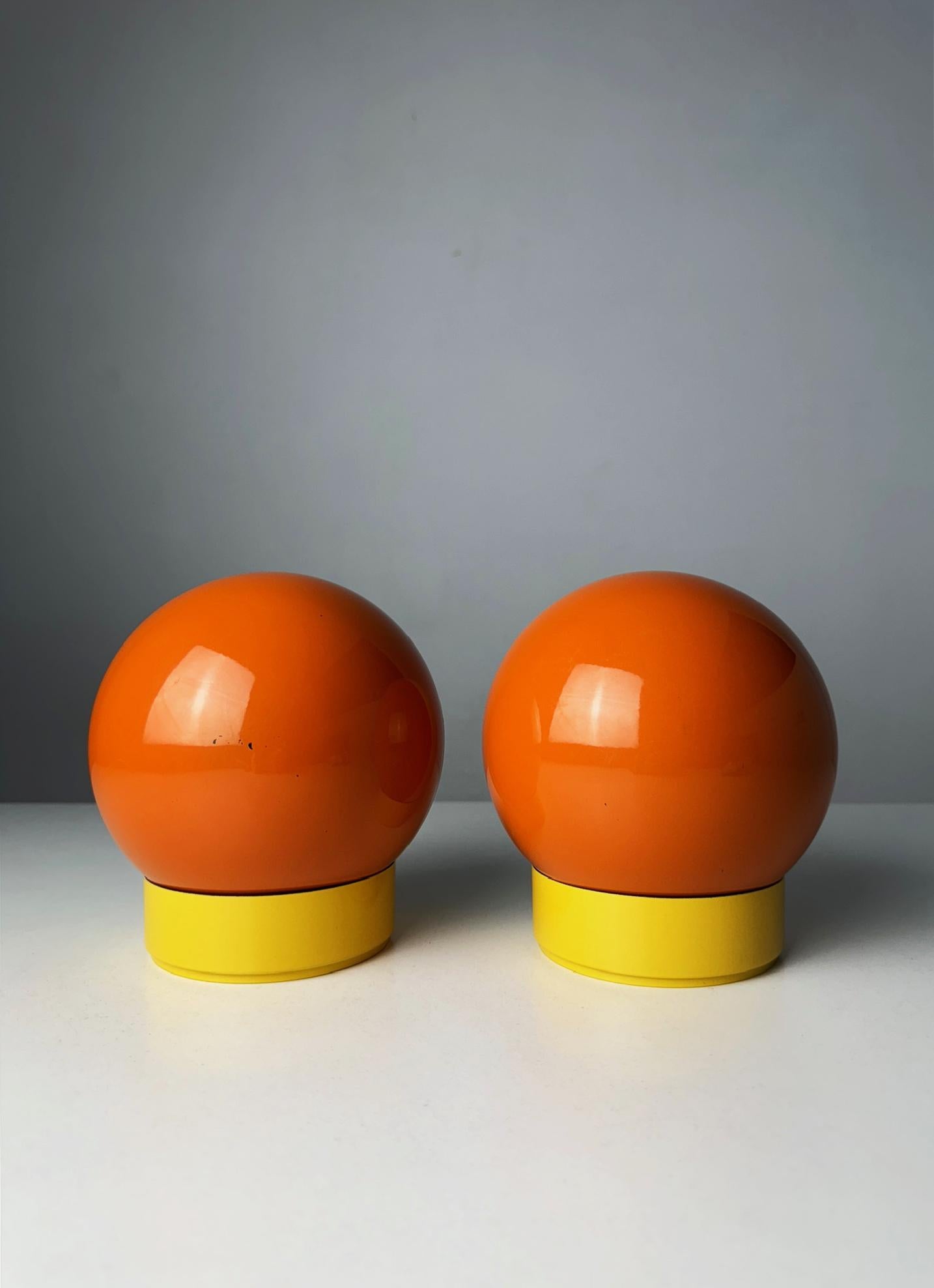 Japanese Pair of Dennie-O space age mirrors with hidden storage 70's