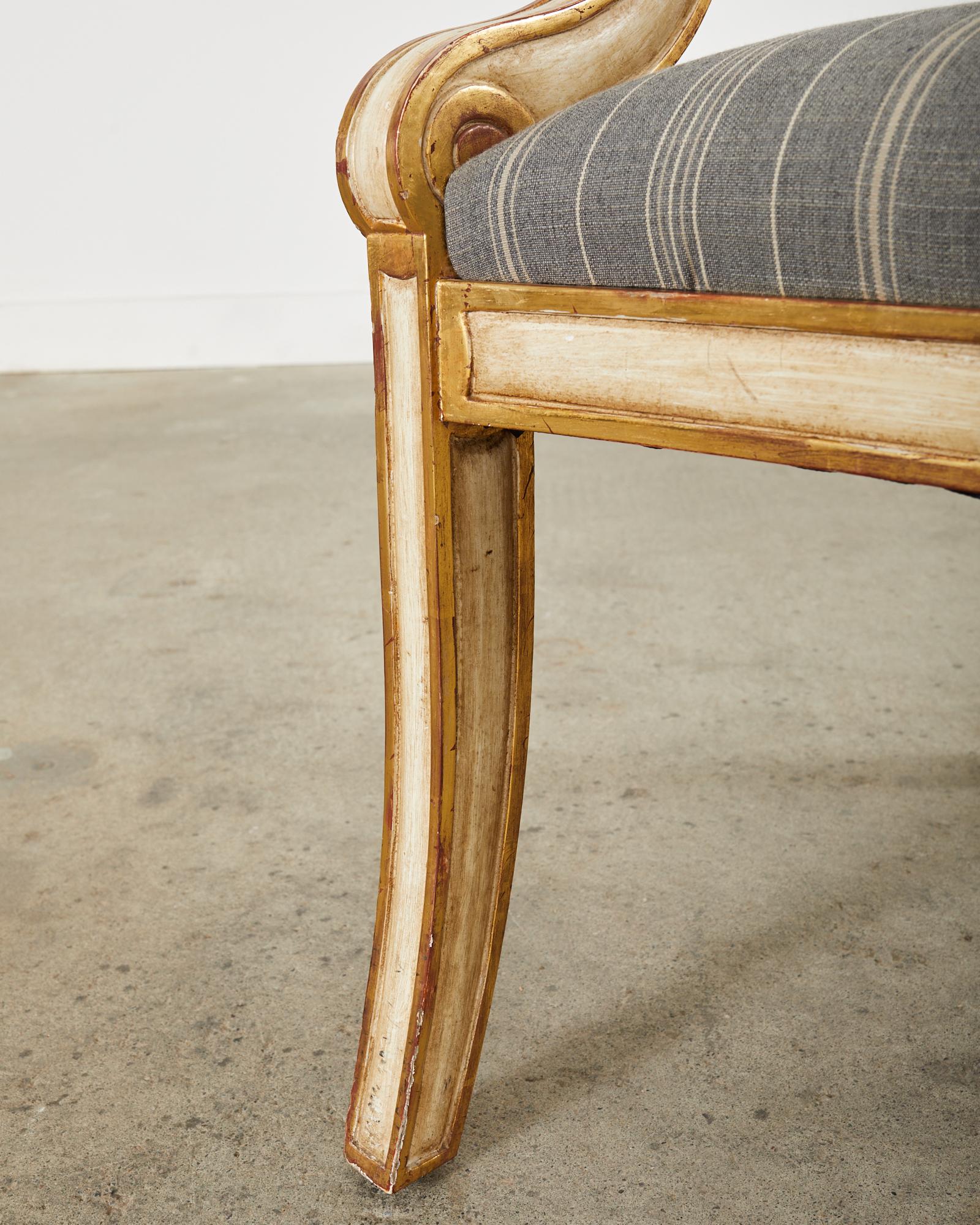 Pair of Dennis and Leen Neoclassical Style Painted Armchairs 4