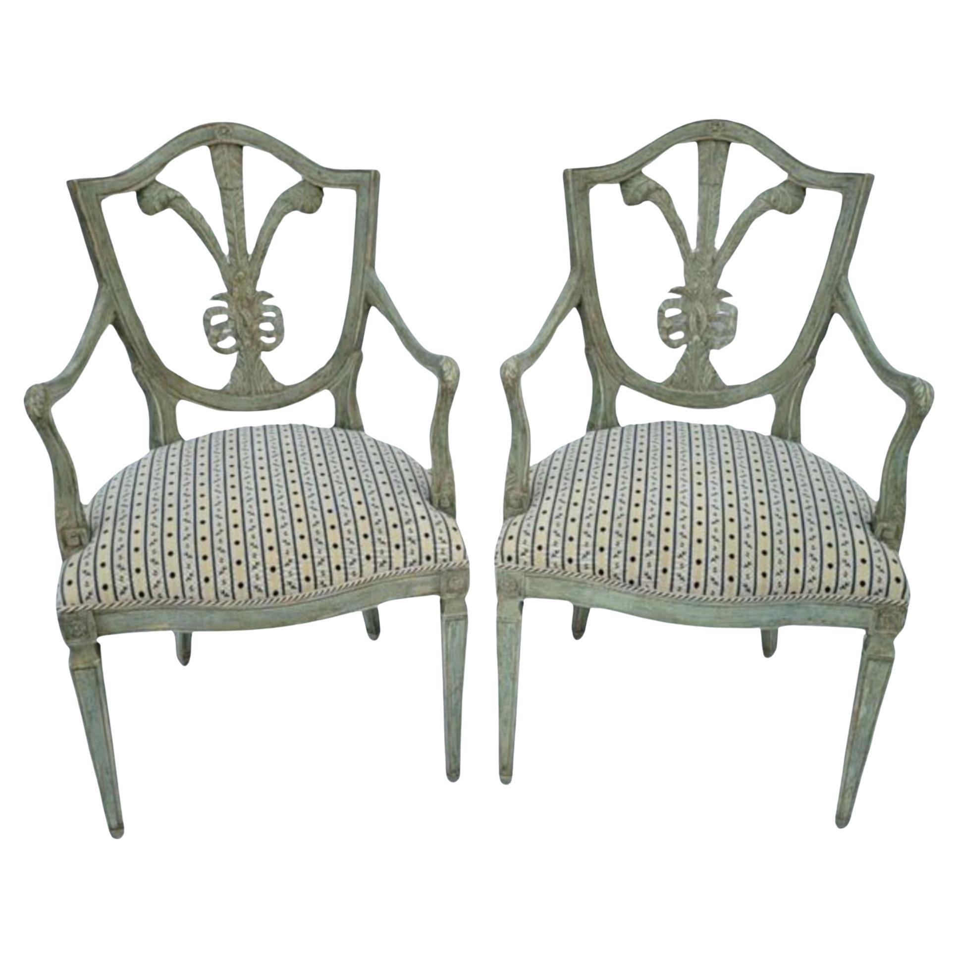 Pair of Dennis & Leen Brandelli Italian Dining Arm Chairs