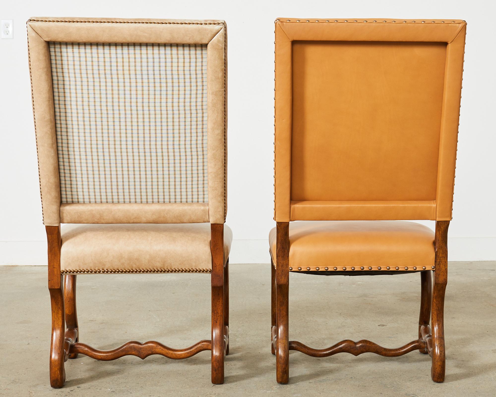 Pair of Dennis & Leen Louis XIV Os de Mouton Hall Chairs For Sale 11