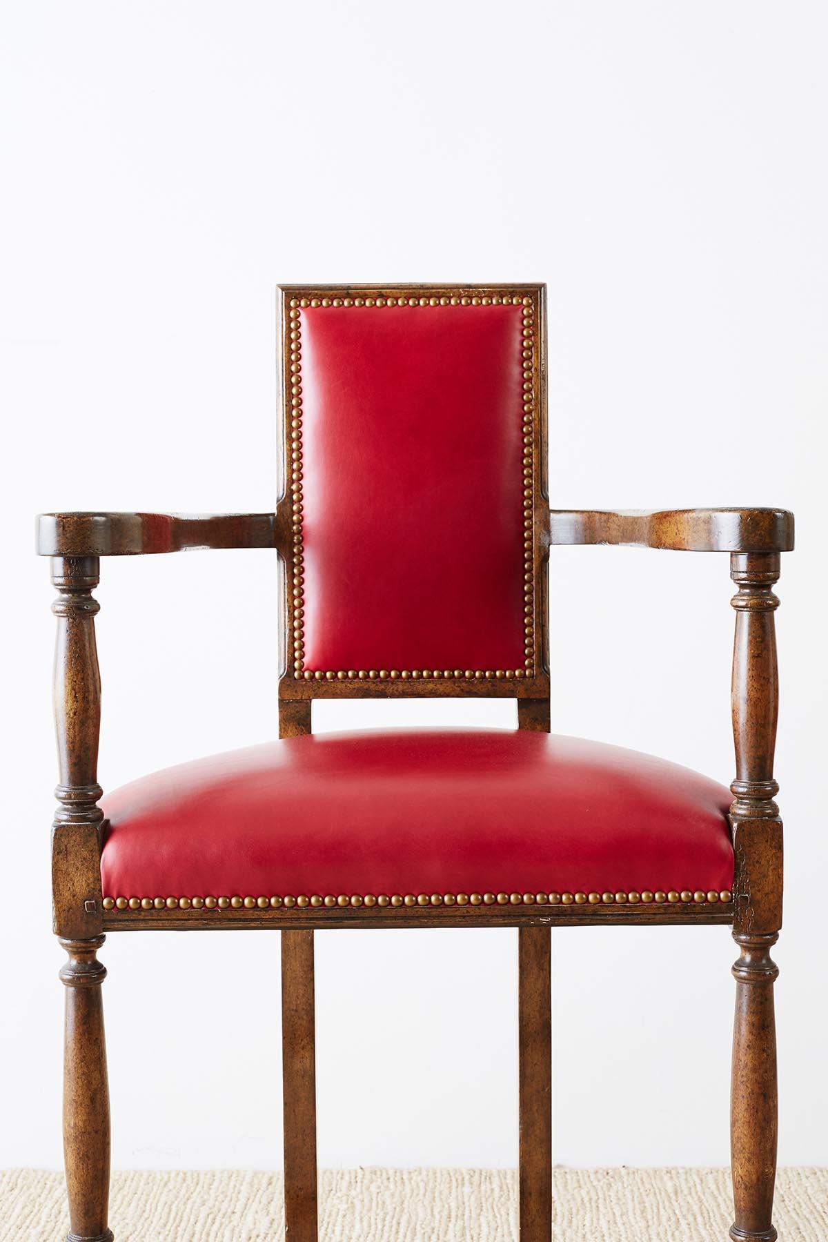 Pair of Dennis Leen Walnut and Leather Bar Stools 3